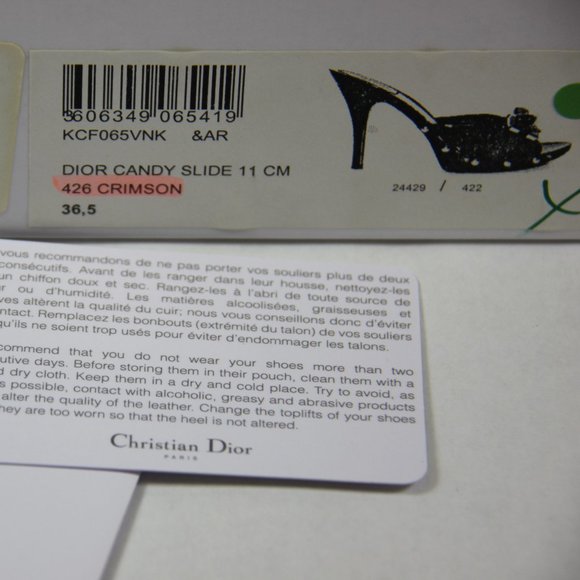 Dior Barbie Candy Pink Leather Bow Slide Sandals Size 36.5 US Size 6 - Picture 10 of 10